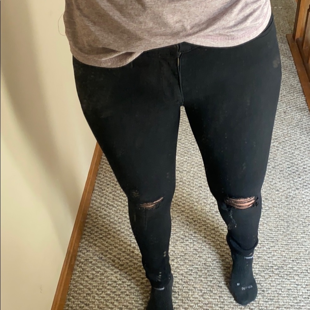 Hudson black denim jeans.